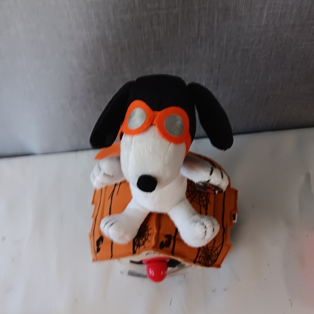 Peanuts Snoopy Halloween Animated Plush Doghouse Musical Light Up Propeller Ace - Picture 5 of 11